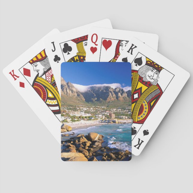 Camps Bay Beach And The Twelve Apostles Range Playing Cards (Back)