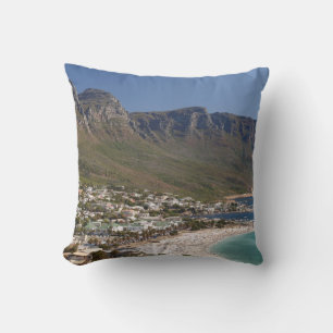 Camps Bay Beach And Twelve Apostles Throw Pillow