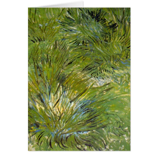 Camps d'herbe par Vincent van Gogh Card (Devant)