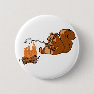 Campsite Beaver 2 Inch Round Button