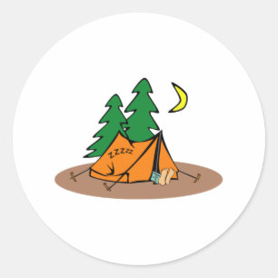 Campsite Classic Round Sticker