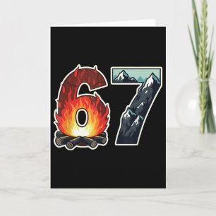 Campsite Fire Logs Number 67 Mountain Card