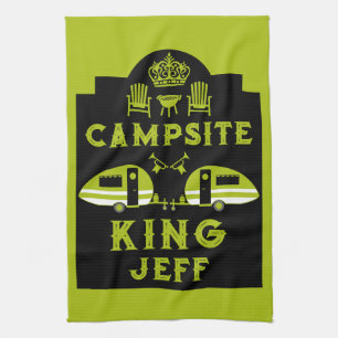 Campsite King Gifts For Campers Kitchen Towel