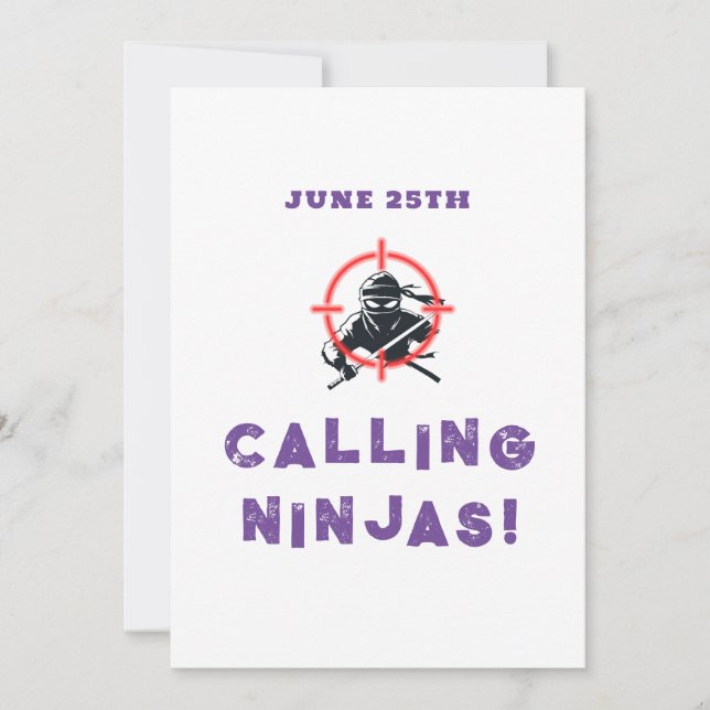 Campus Ninja Fraternité Parties Carte d'invitation (Devant)
