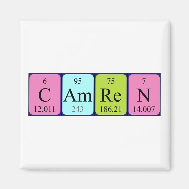 Camren periodic table name magnet (Front)