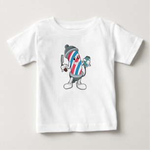 Can as Hairdresser with Razor Baby T-Shirt