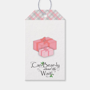 Can Bear-ly Stand the Wait Christmas Bear Gift Tag