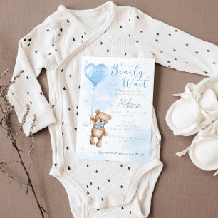 Can Bearly Wait Baby Shower Invitation