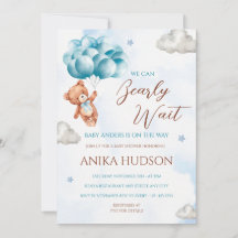 Can Bearly Wait Baby Shower Invitation