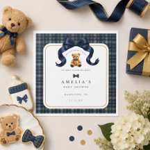 Can Bearly Wait Plaid Polo Teddy Bear