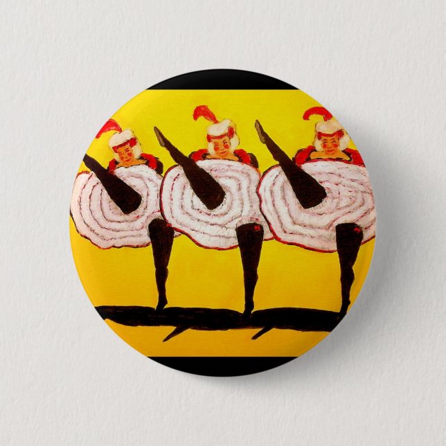 Can Can 2 Inch Round Button (Front)