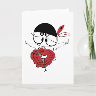 Can-Can dancer girl Card