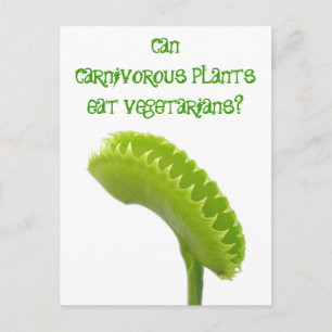 Can Carnivorous Plants Eat Vegetarians? Postcard