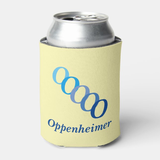 Can Cooler - Name with Initials (blues) (Can Front)