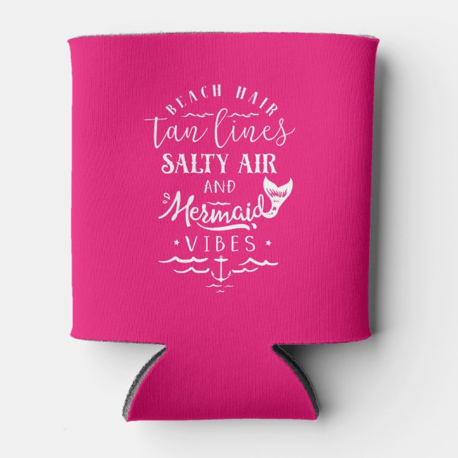 Can Cooler - Summer Vibes Hot Pink (Front)