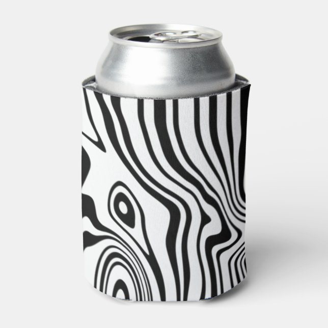 Can Cooler with Abstract Waves - Custom Colours (Can Front)
