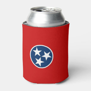 Can Cooler with flag of Tennessee State, USA.