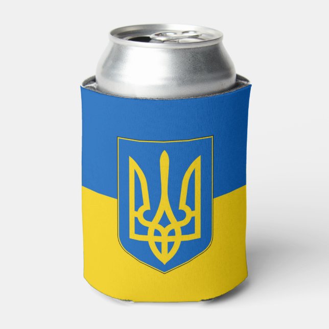Can Cooler with flag of Ukraine (Can Front)