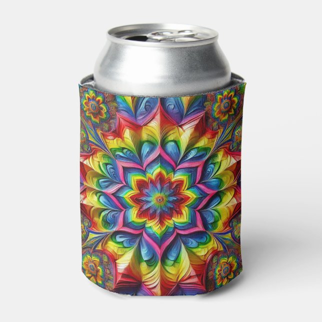 Can Cooler with LGBTQ Colours design (Can Front)