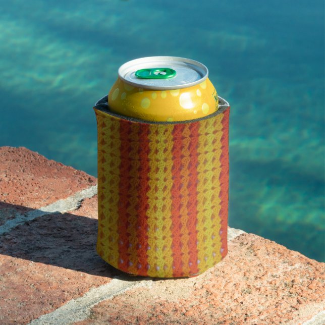 Can Cooler - Yellow and Orange crochet (In Situ Pool)