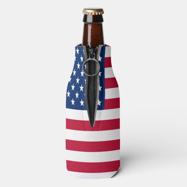 Can Coolers/American Flag Bottle Cooler (Bottle Back)