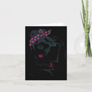 Can Cure It Rosie Riveter Breast Cancer Survivor Card
