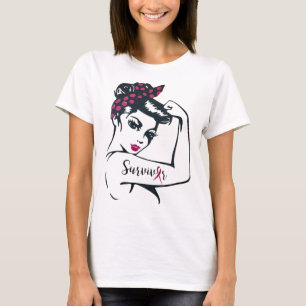 Can Cure It Rosie Riveter Breast Cancer Survivor T-Shirt