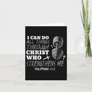 Can Do All Things Christian Jesus Bodybuilding Wei Card