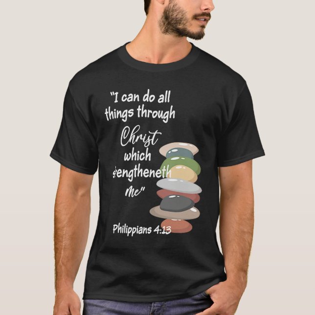 Can Do All Things Religious Bible YM Verse YW Them T-Shirt (Front)