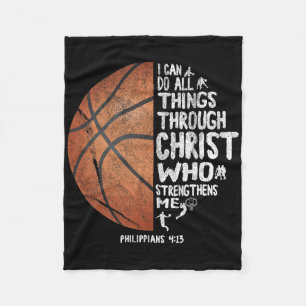Can Do All Things Through Christ Philippians 413 B Fleece Blanket