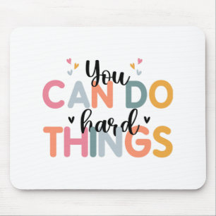 Can Do Hard Things Test Day Testing Teacher Mouse Pad