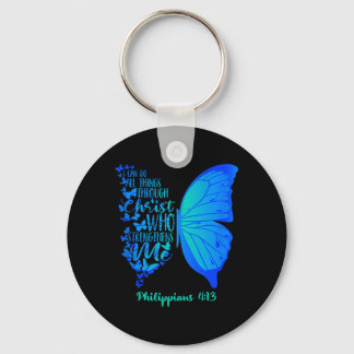 Can Do Things Through Christ Who Strengthens Gift Keychain
