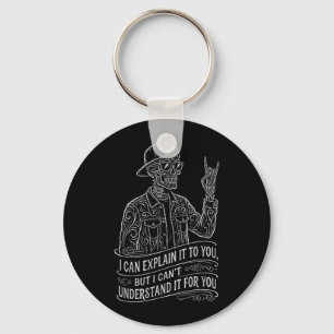 Can Explain to Skeleton Funny Saying Gag Men Women Keychain