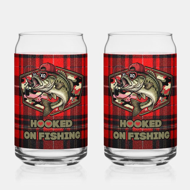 Can glas with a fun fish glass (Front)