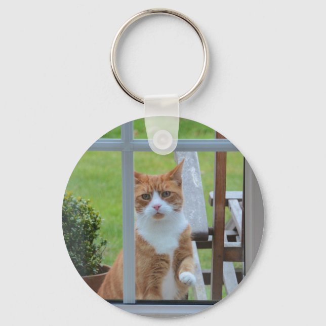 Can I Come In Pumpkin. Keychain (Front)