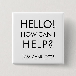 Can I Help Charity Event Volunteer Custom 2 Inch Square Button