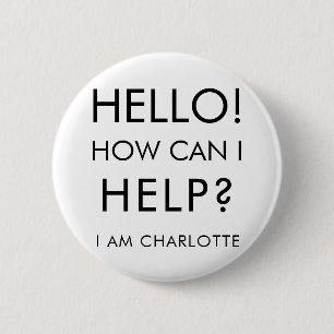 Can I Help Charity Event Volunteer White Custom 2 Inch Round Button