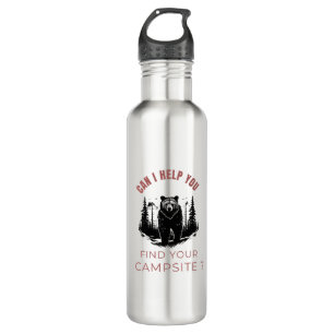 Can I Help You Find Your Campsite? – Funny Bear  710 Ml Water Bottle