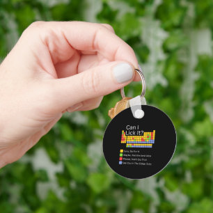 Can I Lick It 100 days of School Periodic Table Keychain