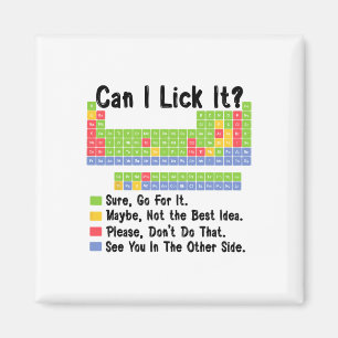 Can I Lick It Chemistry Teacher Periodic Table Of Magnet