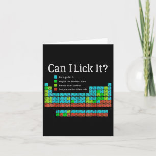 Can I Lick It Funny Back To School Periodic Table Card