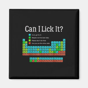 Can I Lick It Funny Back To School Periodic Table Magnet