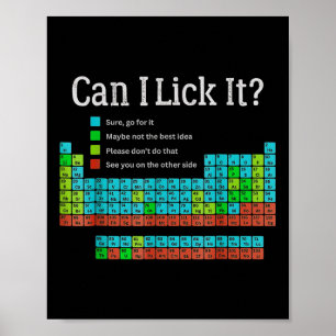 Can I Lick It Funny Back To School Periodic Table Poster