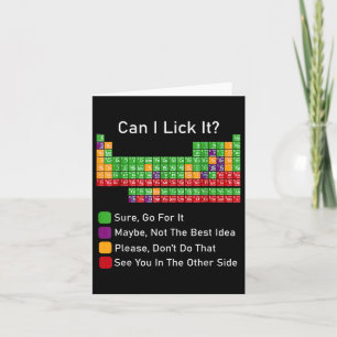 Can I Lick It Periodic Table  Card