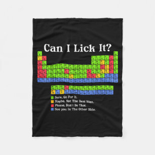 Can I Lick It Periodic Table Chart Science Teacher Fleece Blanket