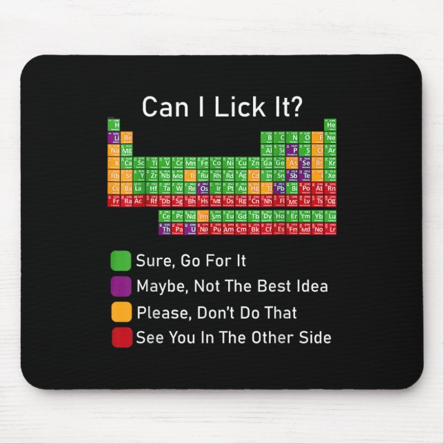 Can I Lick It Periodic Table  Mouse Pad (Front)