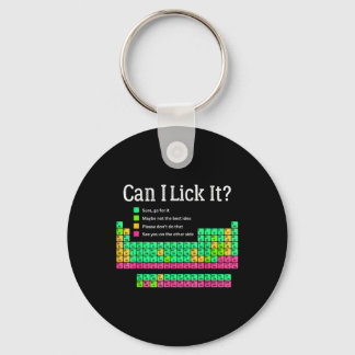 Can I Lick It Periodic Table Teacher Student Kids  Keychain