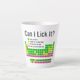 Can I Lick It Periodic Table Teacher Student Kids Latte Mug