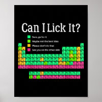 Can I Lick It Periodic Table Teacher Student Kids