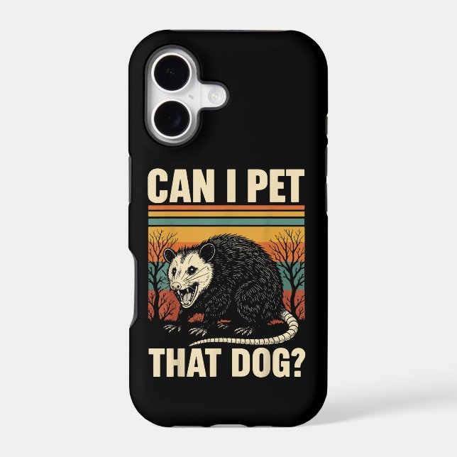 Can I Pet That Dog Opossum Funny Meme Design  (Back)